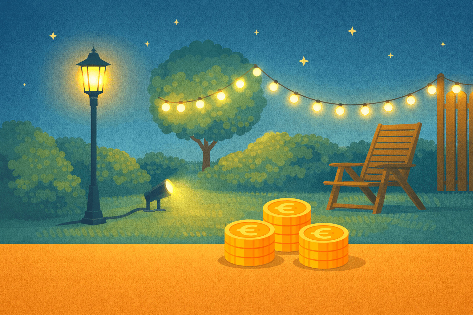 Illuminazione outdoor: quanto costa davvero tenere accese le luci del giardino