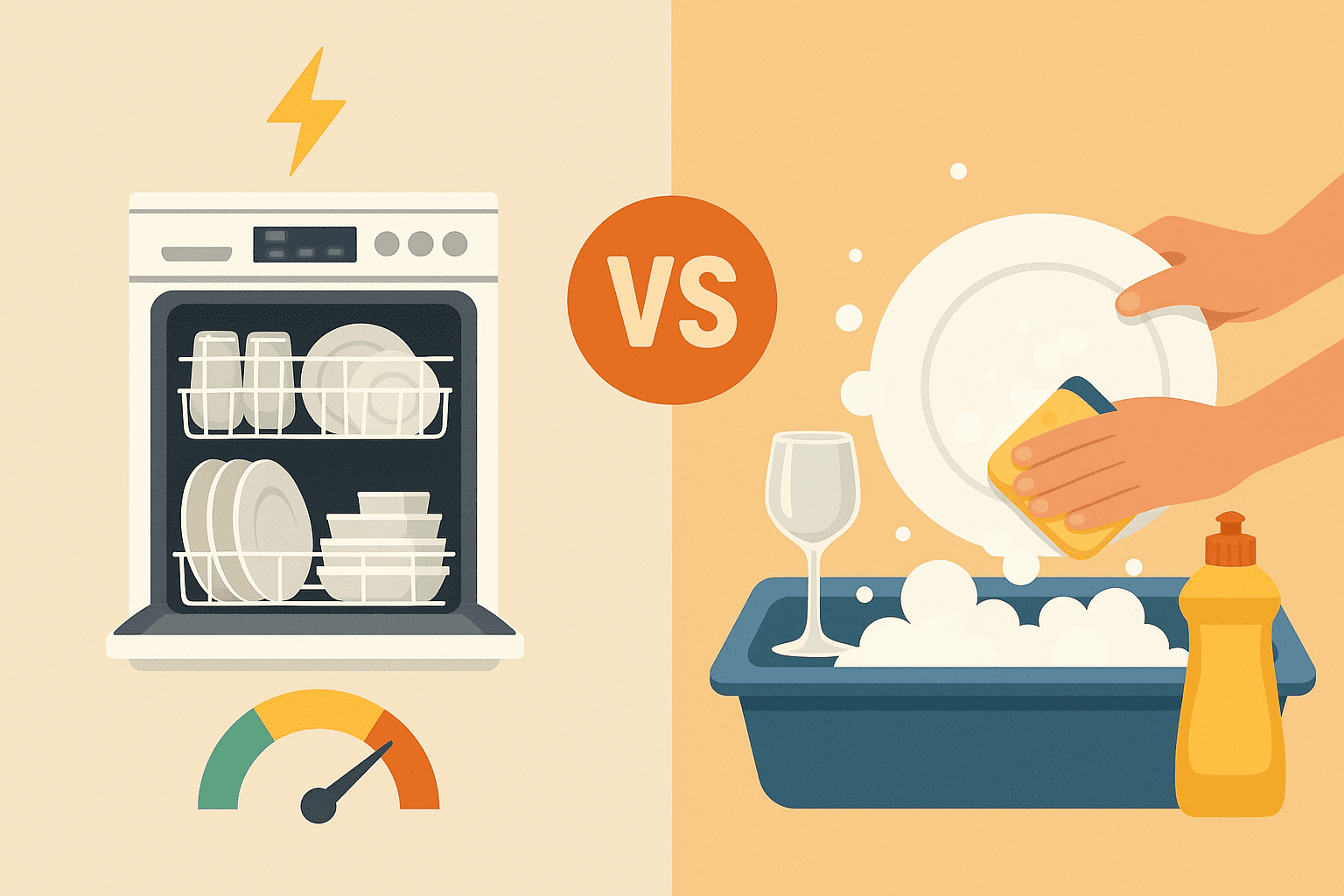 Lavastoviglie vs lavaggio a mano: quale consuma più energia